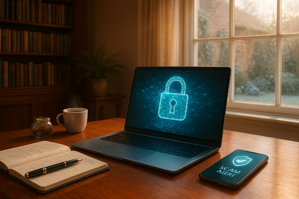 Cybercrime rampant, Invisible thieves lurking, Devouring data