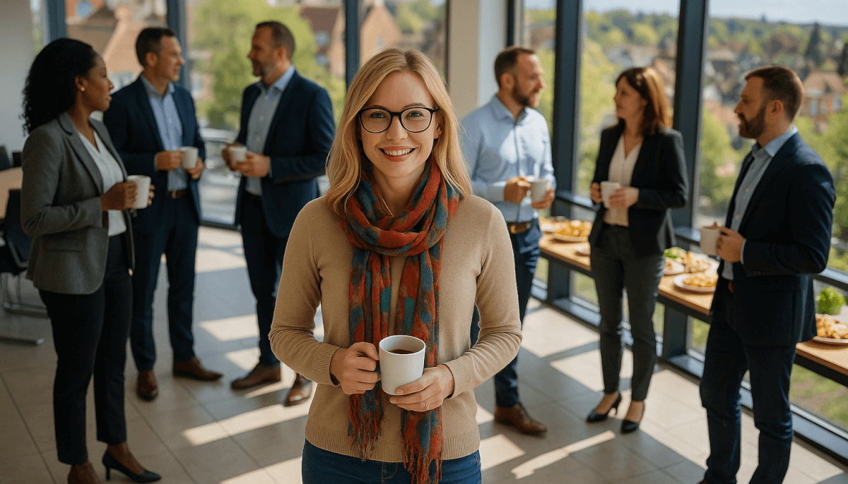 Business networking, Connections made over coffee, Success on the brink