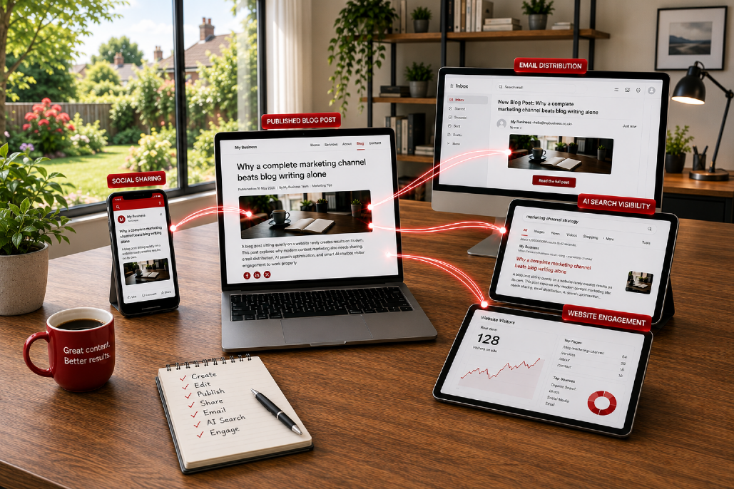 A content marketing channel is essential for success, surpassing the impact of just blog writing