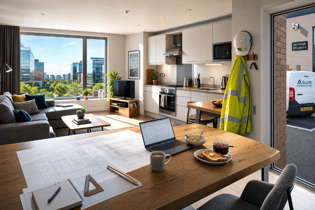 Looking for comfortable and convenient contractor accommodation in Milton Keynes?